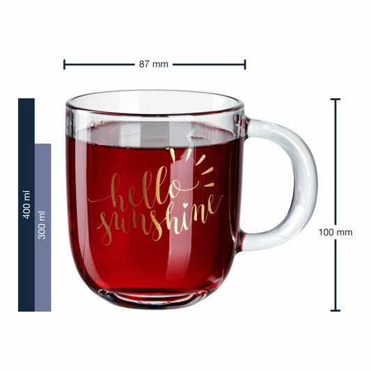 Leonardo cup Emozione hello sunshine, glass cup, mug, soda-lime glass, multi-coloured, 400 ml, 046413