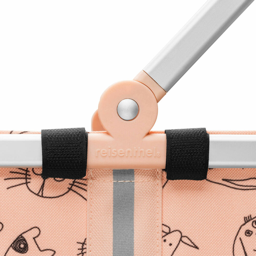 reisenthel carrybag xs kids, einkaufskorb, tasche, korb für shopping, klein, cats and dogs rose, IA3064