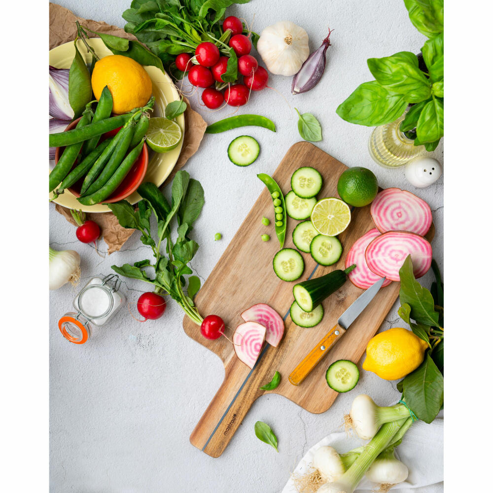 Mastrad folding cutting board, folding board, kitchen board, acacia wood, 42 x 20 cm, F23651