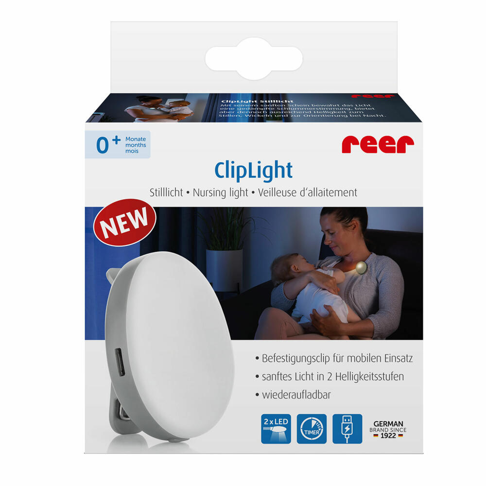 reer ClipLight nursing light, with fastening clip, night light, nursing light, LED, timer, 52361