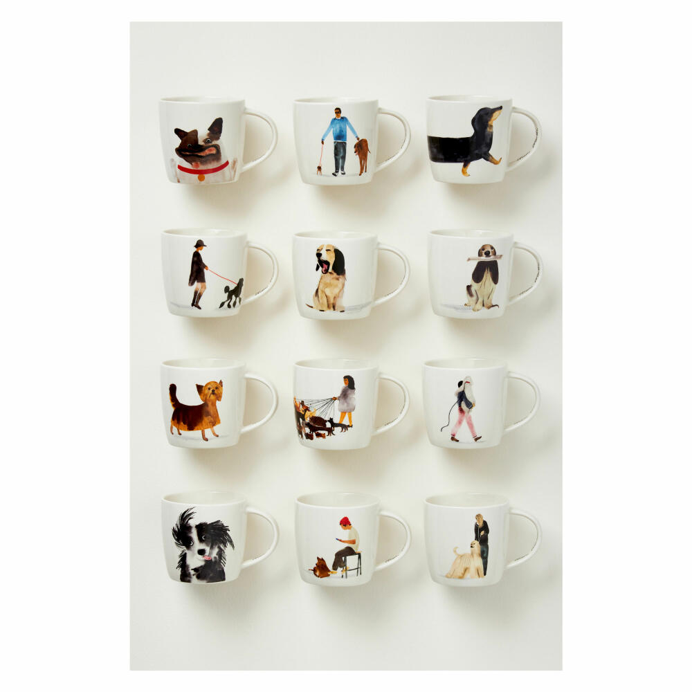 Maxwell & Williams Mug Best Furry Friends - Dog Walker, Cup, Dog Motif, Porcelain, 400 ml, DX1068