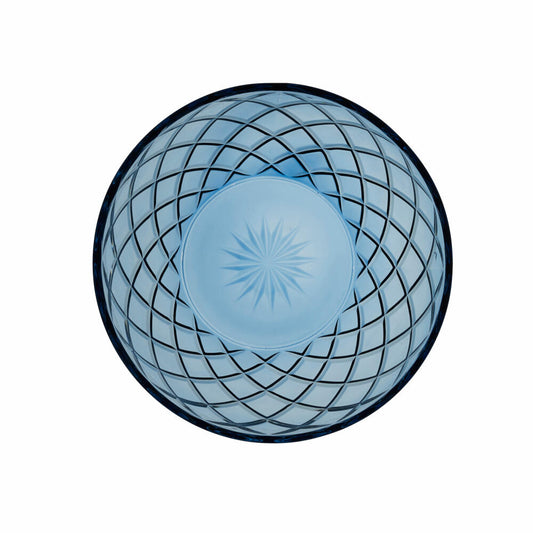 Lyngby Glas Salatschüssel Sorrento, Servierschale, Schale, Glas, Blau, 24 cm, 29037