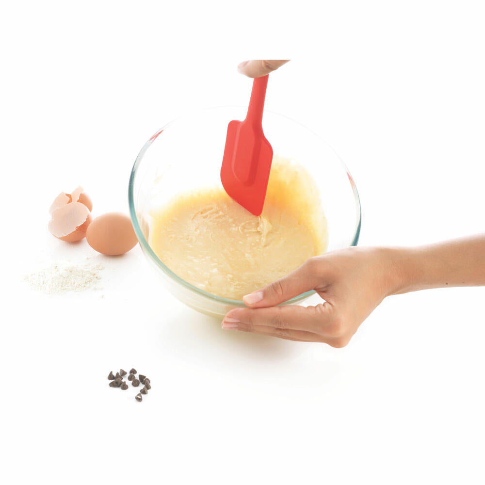 Mastrad Silikonschaber, Teigschaber, Küchenspachtel, Silikon, Rot, 26 cm, F10215