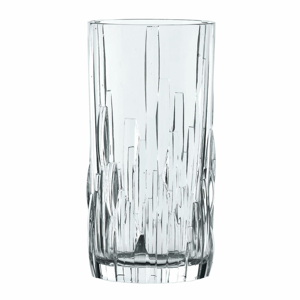 Nachtmann Shu Fu Longdrinkglas, 4er Set, Longdrinkbecher, Cocktailglas, Kristallglas, 360 ml, 0098064-0
