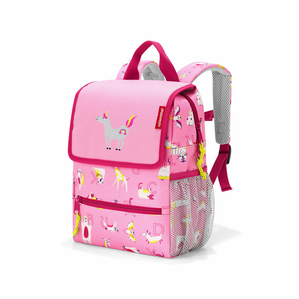 reisenthel backpack kids, Rucksack, Schulranzen, Tournister,Kindergartenrucksack, Reisetasche, Schultertasche, Polyestergewebe, ABC Friends, Pink, 5 L, IE3066