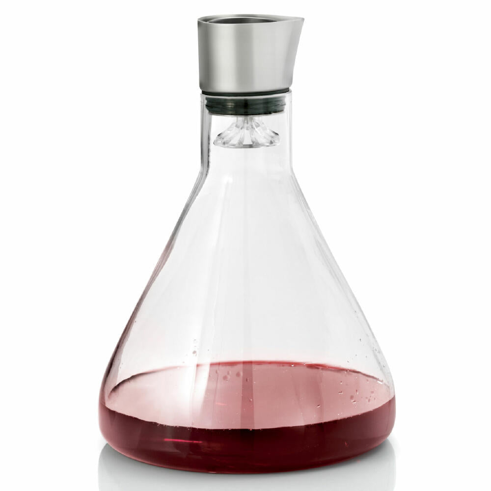 Blomus decanter carafe Delta for wine, glass, matt stainless steel, 25.5 cm x 18 cm, 63482