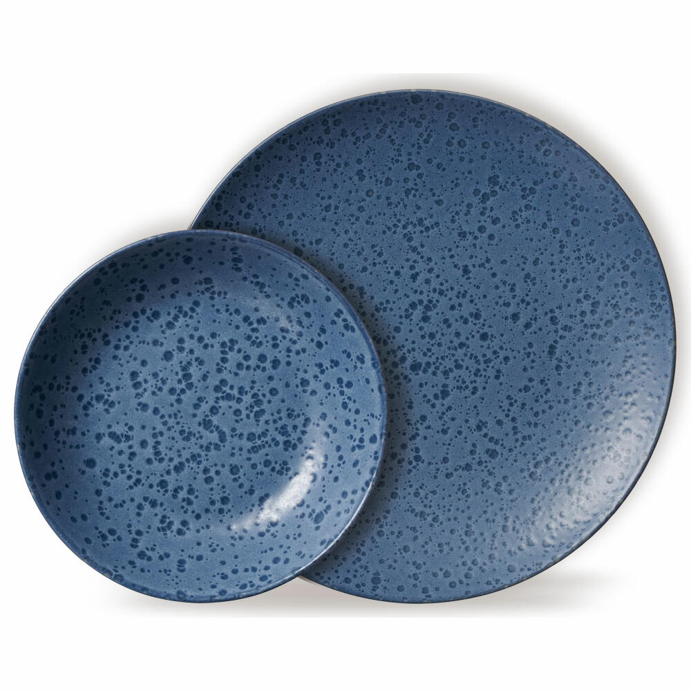 Ritzenhoff & Breker Tafelservice Kitwe, 8-tlg., Geschirrset, Service, Steinzeug, Blau, 271904