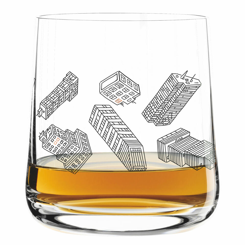 Ritzenhoff Next Whisky Tumbler, 2er Set mit Reinigungstuch, Nr. 4, 25 Jahre, Olaf Hajek, Vasco Mourão, Glas, 250 ml
