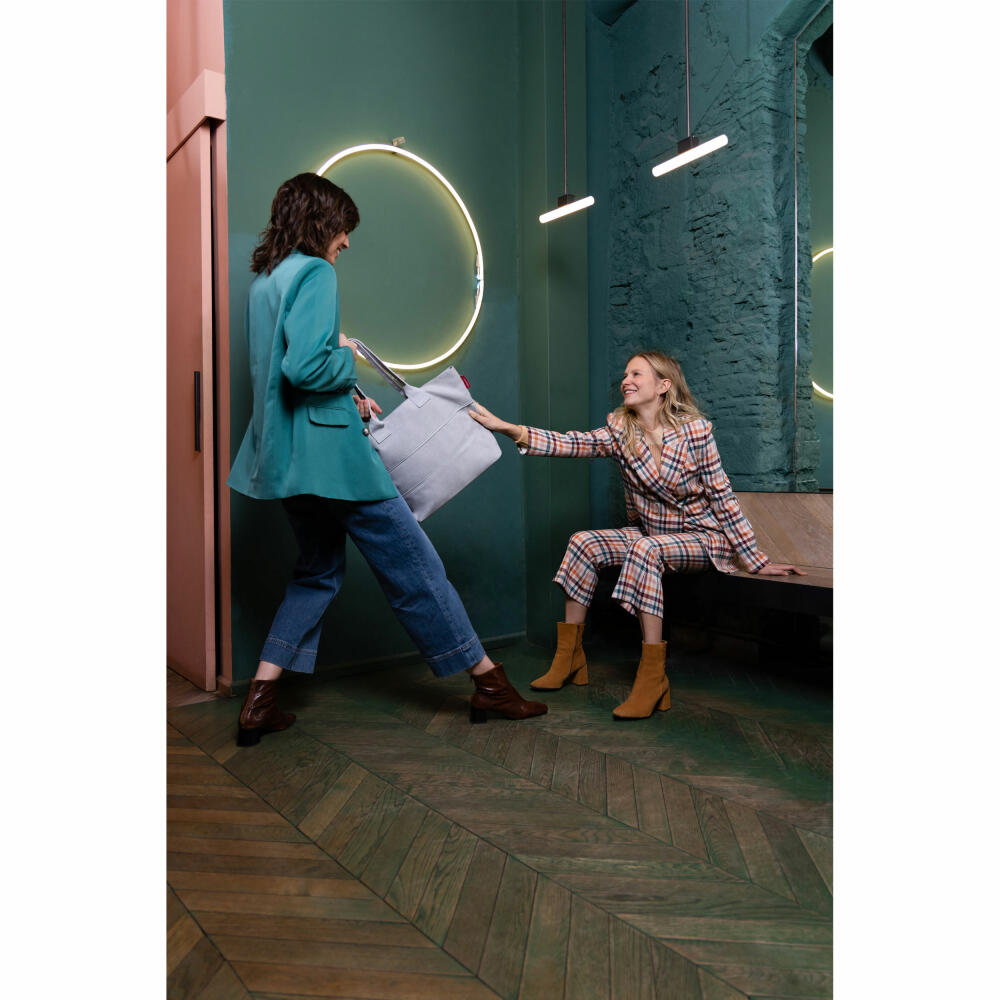 reisenthel shopper e1, Einkaufstasche, Tragetasche, Tasche, Polyestergewebe, Twist Sky Rose, 12 L, RJ1035