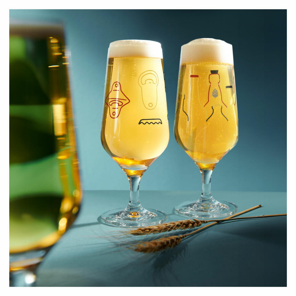 Ritzenhoff Brauchzeit Pils 013 014 F24, set of 2, Ritzenhoff Design Team, pilsner glass, crystal glass, 374 ml, 3471007