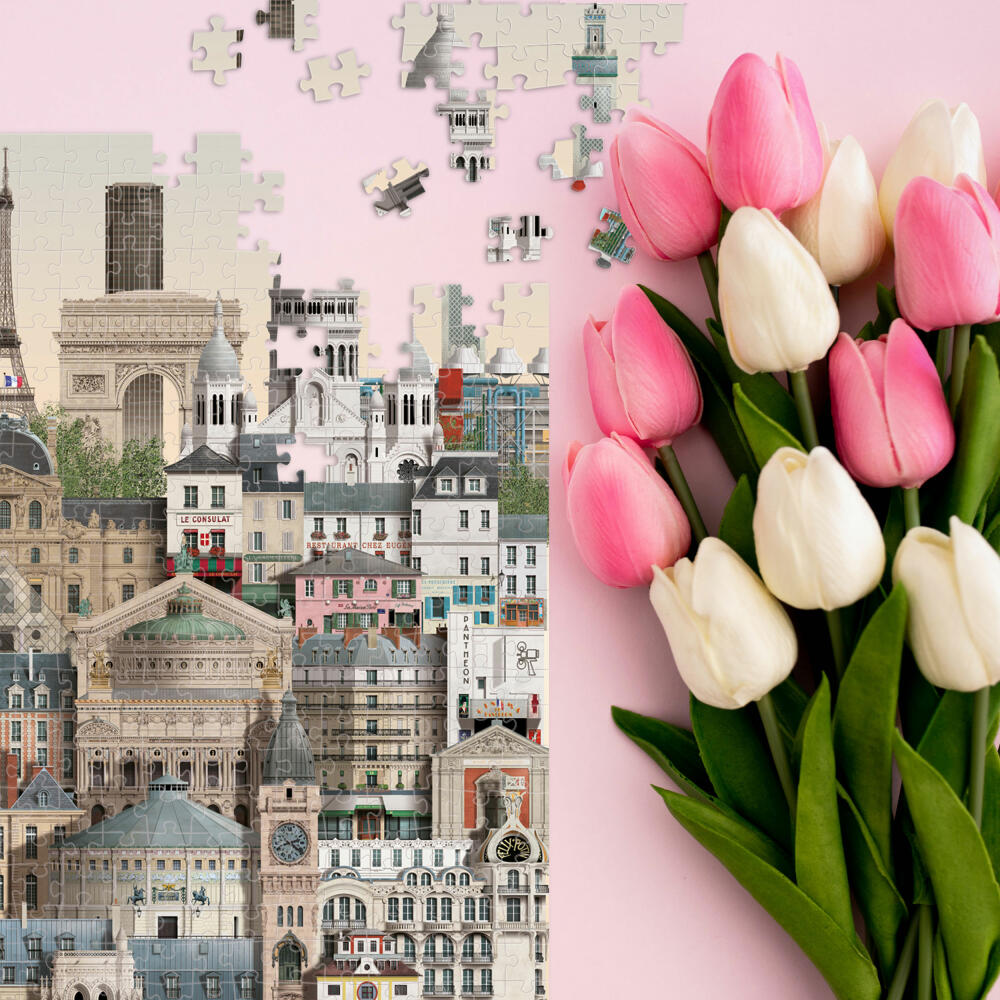 Martin Schwartz Puzzle Paris, Städtepuzzle Frankreich, 50 x 70 cm, 1000 Teile, MS0606