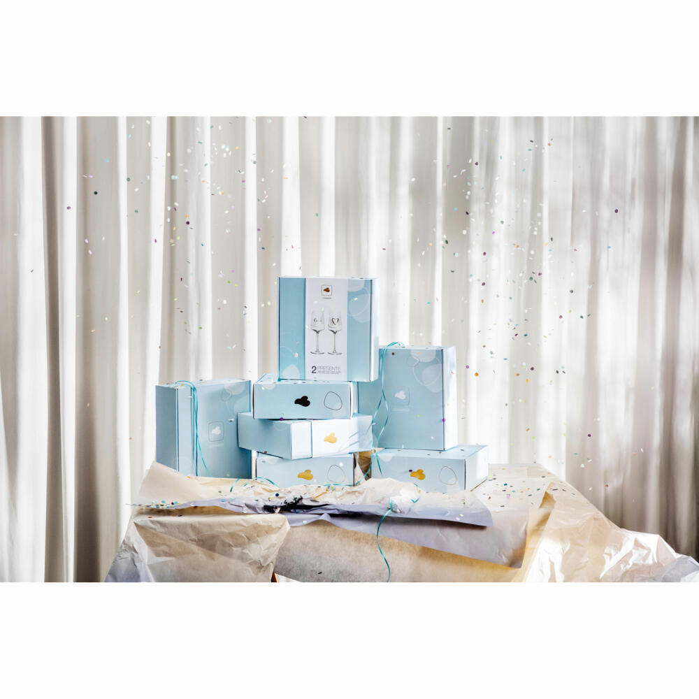 Leonardo Weingläser 2er Set Presente Genießen, Kristallglas, mehrfarbig, 560 ml, 029175