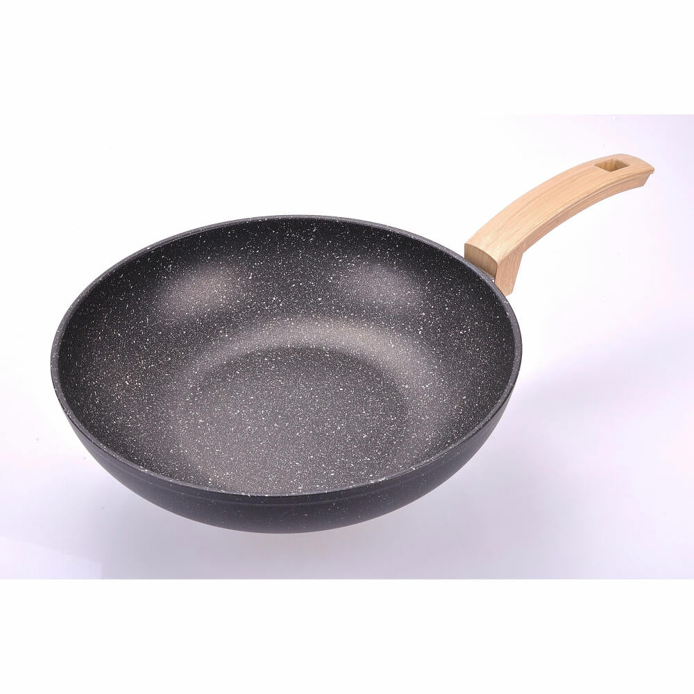 Alluflon Etnea Wood Pfannen-Set, 3-tlg., Pfanne, Bratpfanne, Antihaftbeschichtung, Stein-Optik, 0034363993