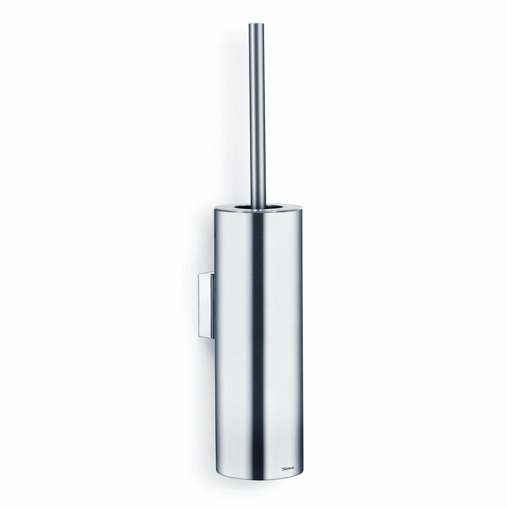 Blomus Nexio toilet brush, with wall bracket, toilet brush, toilet brush, stainless steel matt, height 46cm, Ø 9cm, 68835