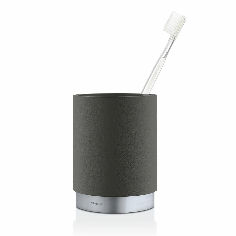 Blomus Ara toothbrush cup, toothbrush glass, toothbrush cup, stainless steel, gray, 300 ml, 68862