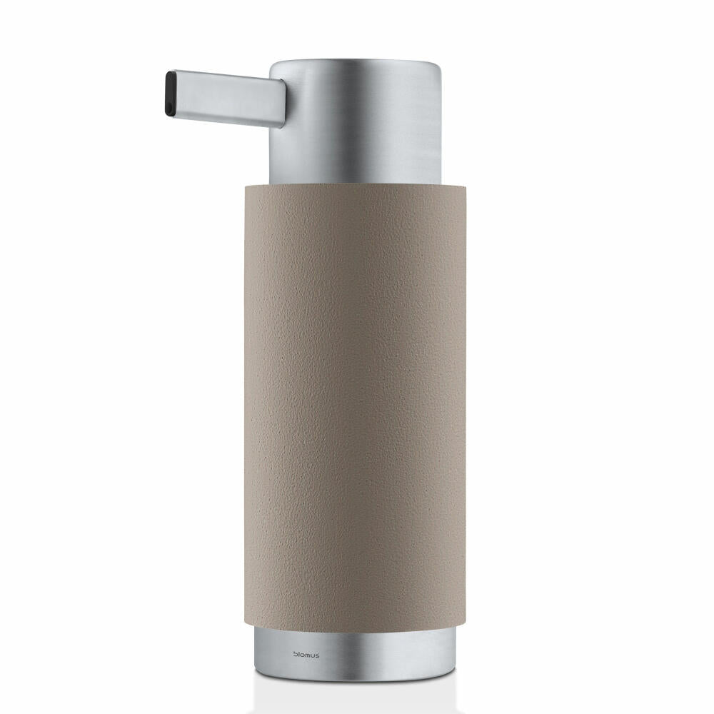 Blomus Ara soap dispenser, soap dispenser, liquid soap dispenser, stainless steel, taupe, H 17 cm, 68856