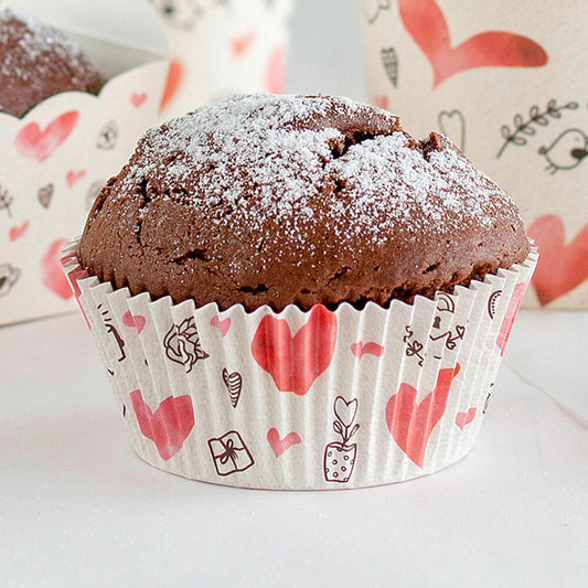 Städter paper baking cups Sweet Love Maxi, 50 pieces, paper cups, baking pan, muffin cups, paper, 337442