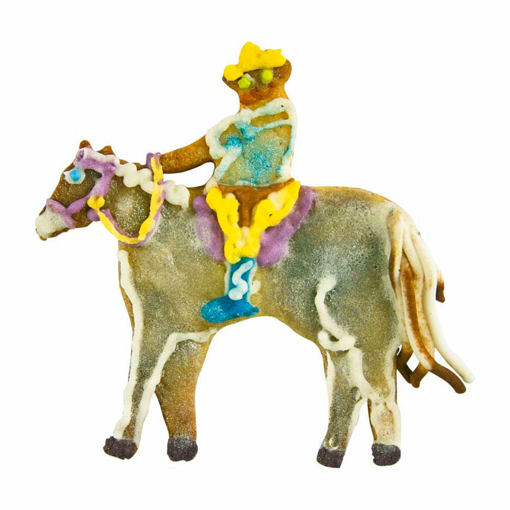Städter Ausstecher Reiter mit Pferd / Cowboy, Ausstechform, Plätzchenform, Keks, Plätzchen, Edelstahl, 8 cm, 197008