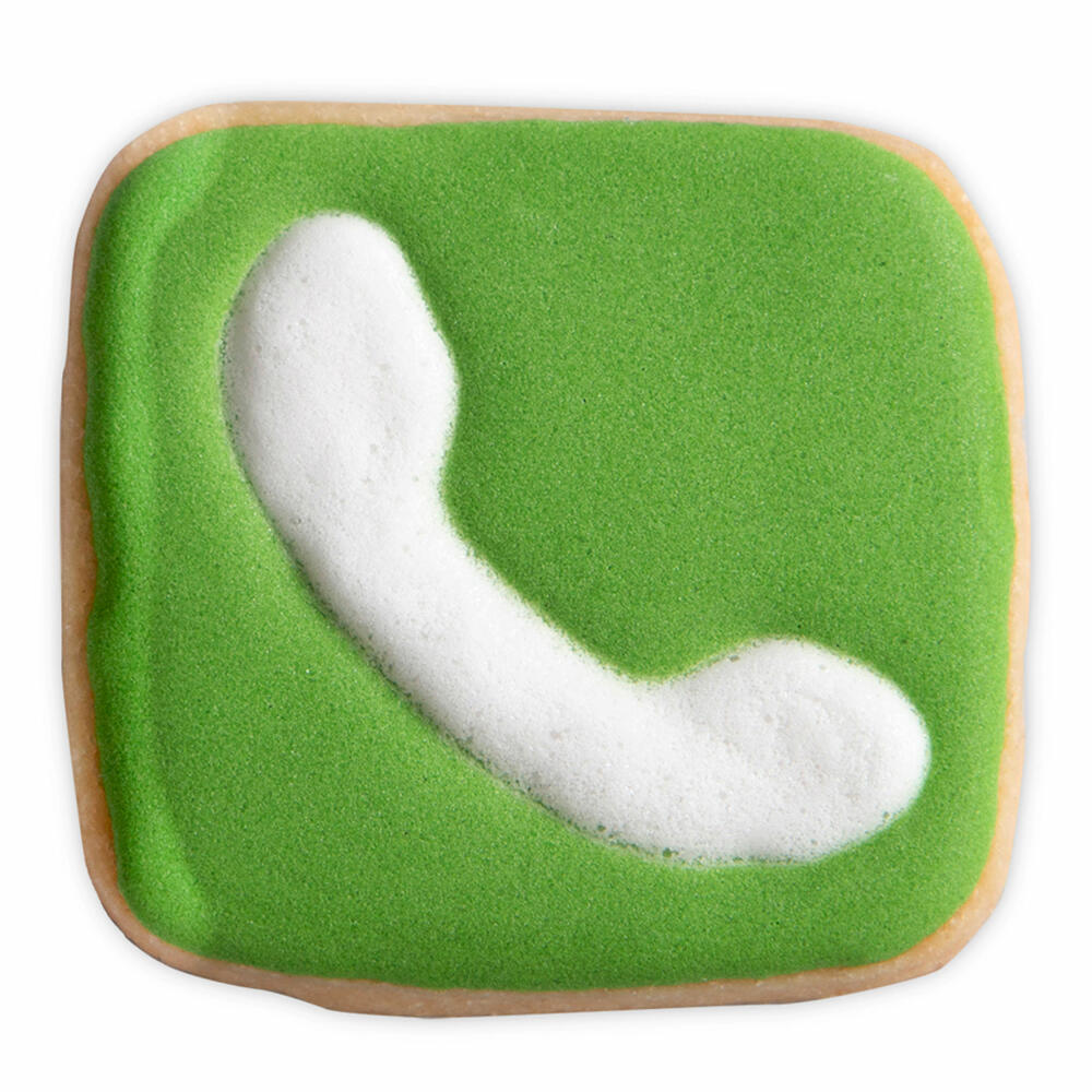 Städter Präge-Ausstecher App-Cutter Phone, Ausstechform, Plätzchenform, Keks, Plätzchen, Edelstahl, 6.5 cm, 199088