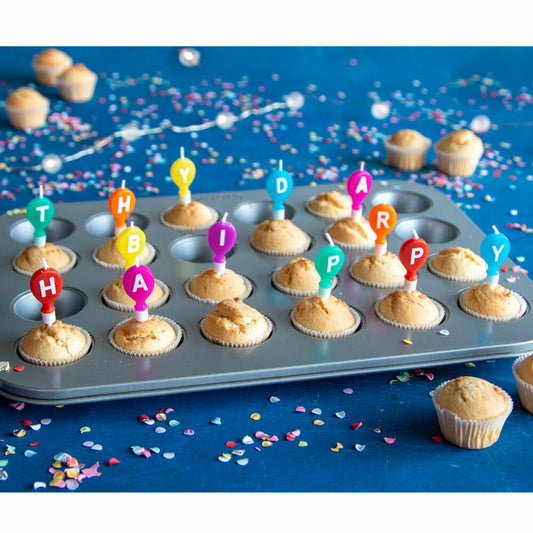 Städter Candles Happy Birthday Set, 13 pcs., with holder, birthday candles, cake candles, birthday, candle, 910362