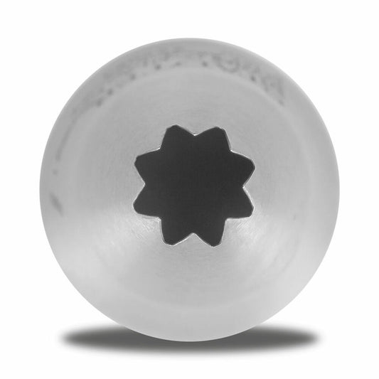 Städter Fine Line star nozzle large, piping nozzle, decorating nozzle, baking accessories, stainless steel, 8 mm, 225084