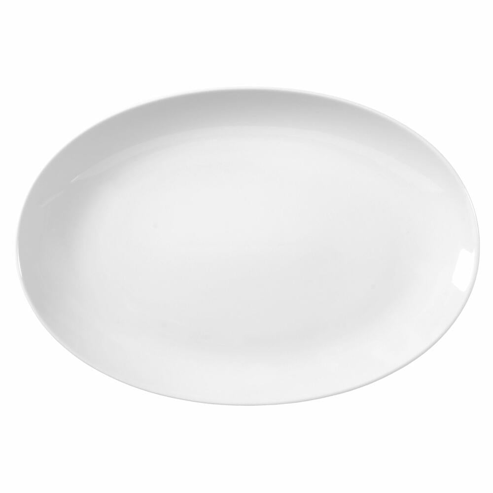 Seltmann Weiden Lido Platter Oval, Serving Platter, Serving Plate, Porcelain, White, 35.1 x 24.2 cm, 001.200606