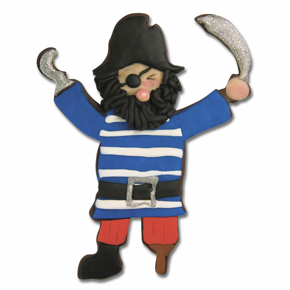 Städter Präge-Ausstecher Pirat, Ausstechform, Plätzchenform, Keks, Plätzchen, Edelstahl, 12 cm, 199545