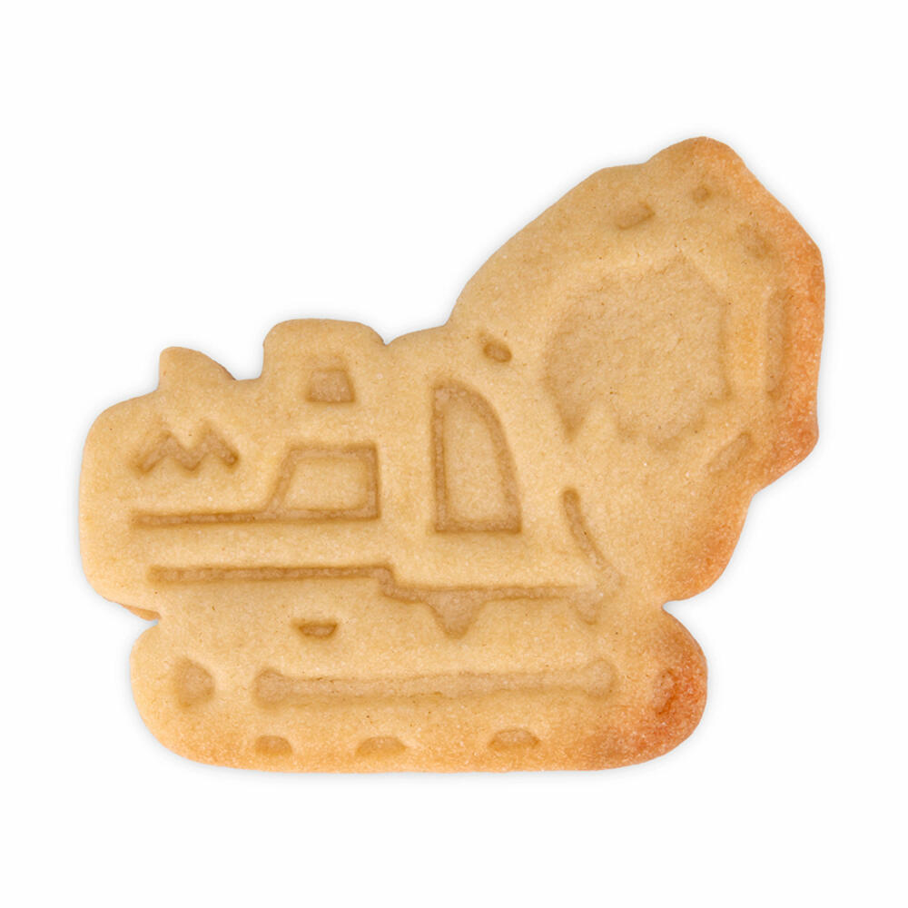 Städter Präge-Ausstecher mit Auswerfer Bagger, Ausstechform, Plätzchenform, Keks, Plätzchen, Kunststoff, 7.5 cm, 171992