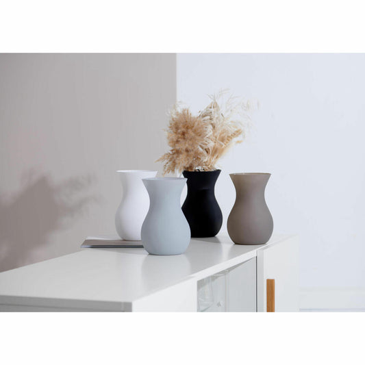 Ritzenhoff & Breker Vase Annalena, flower vase, decorative vase, table vase, glass, white matt, 18 cm, 816709