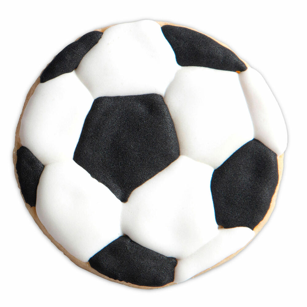 Städter Präge-Ausstecher Fußball, Ausstechform, Plätzchenform, Keks, Plätzchen, Edelstahl, Ø 6 cm, 216747