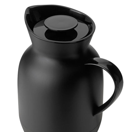 Stelton kettle Amphora, stainless steel, plastic, soft black, 1.2 L, 223-1