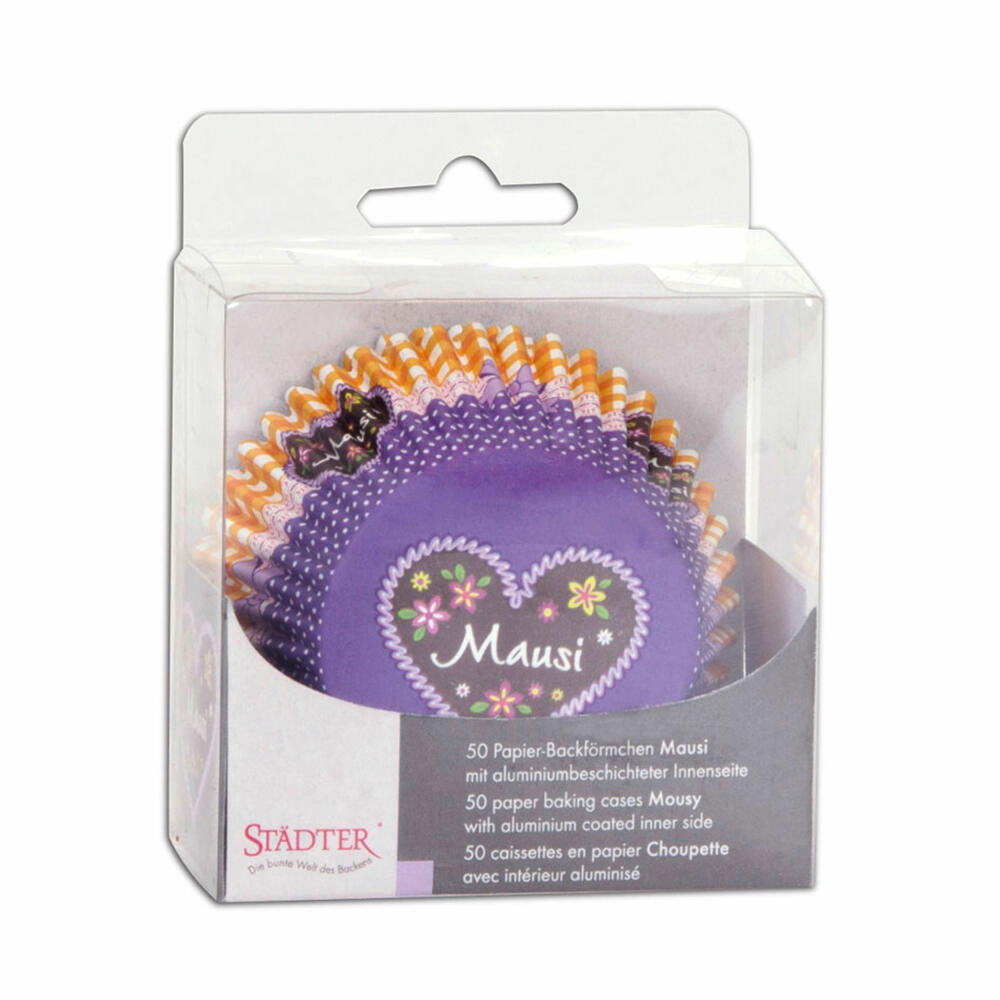 Städter paper baking cups Mausi, 50 pieces, paper cups, baking pan, muffin cups, paper, 336360