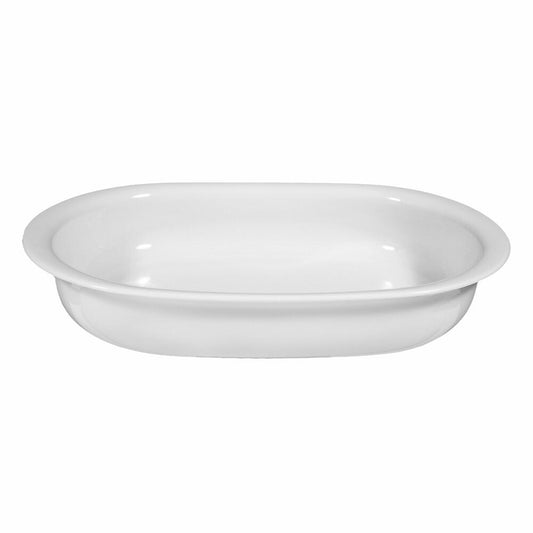 Seltmann Weiden Lukullus casserole dish oval, oven dish, baking dish, porcelain, white, 34 cm, 001.103494