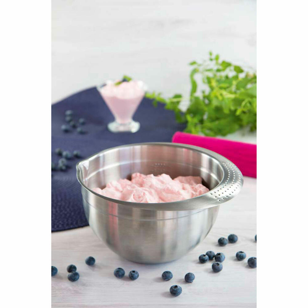 Städter Rührschüssel, mit Mess-Skala, Rühr Schüssel, Backschüssel, Rührtopf, Edelstahl, Ø 20 cm, 2 L, 893474