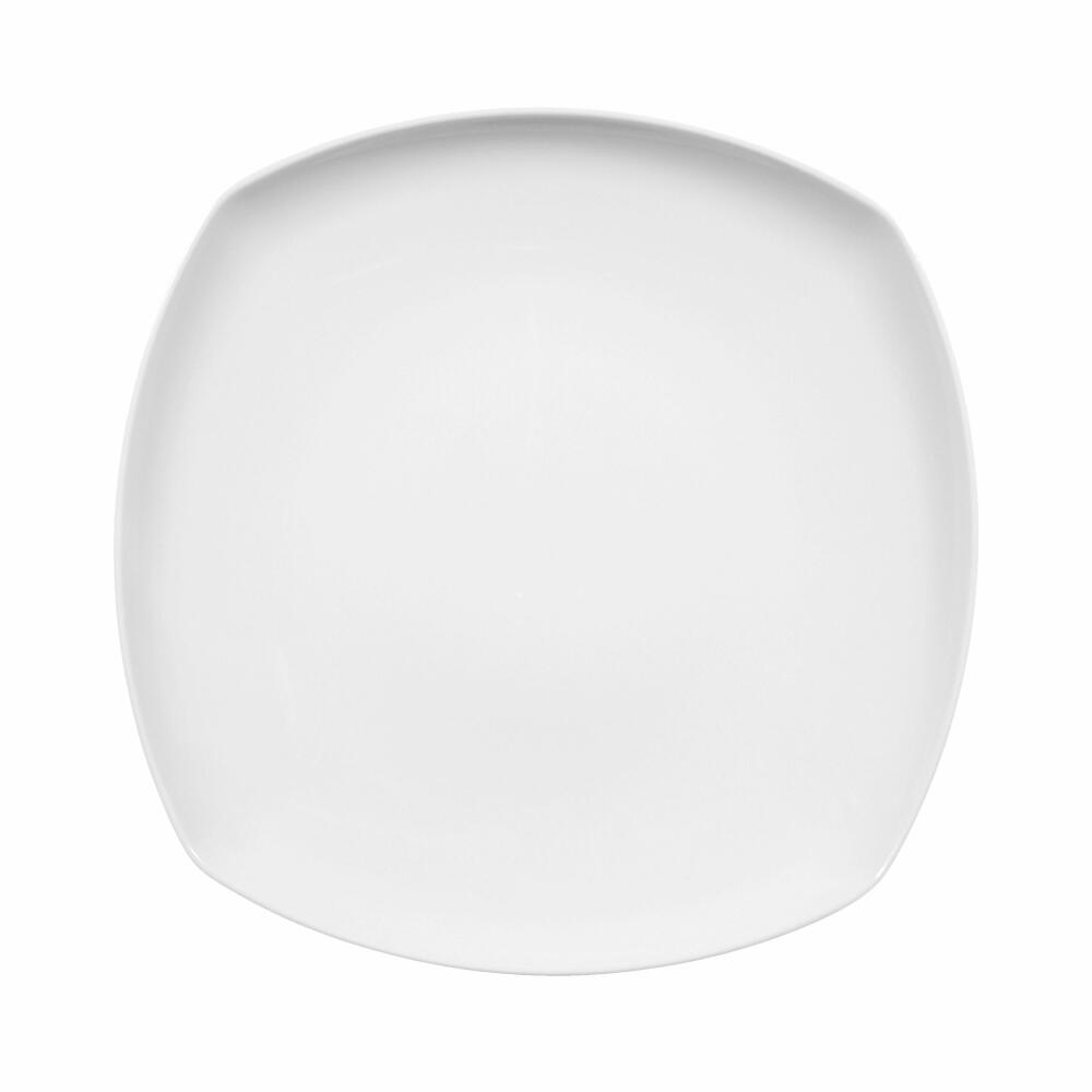 Seltmann Weiden Lido Plate Flat Square, Dinner Plate, Porcelain, White, 26.2 cm, 001.198963