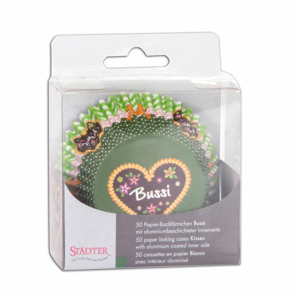 Städter Paper Baking Cups Bussi, 50 pieces, paper cups, baking pan, muffin cups, paper, 336384