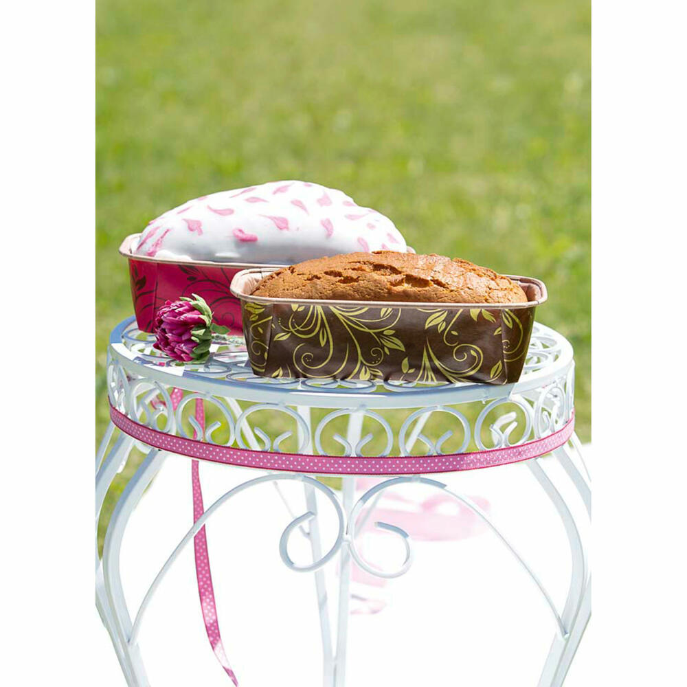 Städter Papier-Backform Kastenform Maxi, 6 Stück, Papierförmchen, Papierbackform, Kuchenform, Braun, 21.5 x 9 cm, 903722