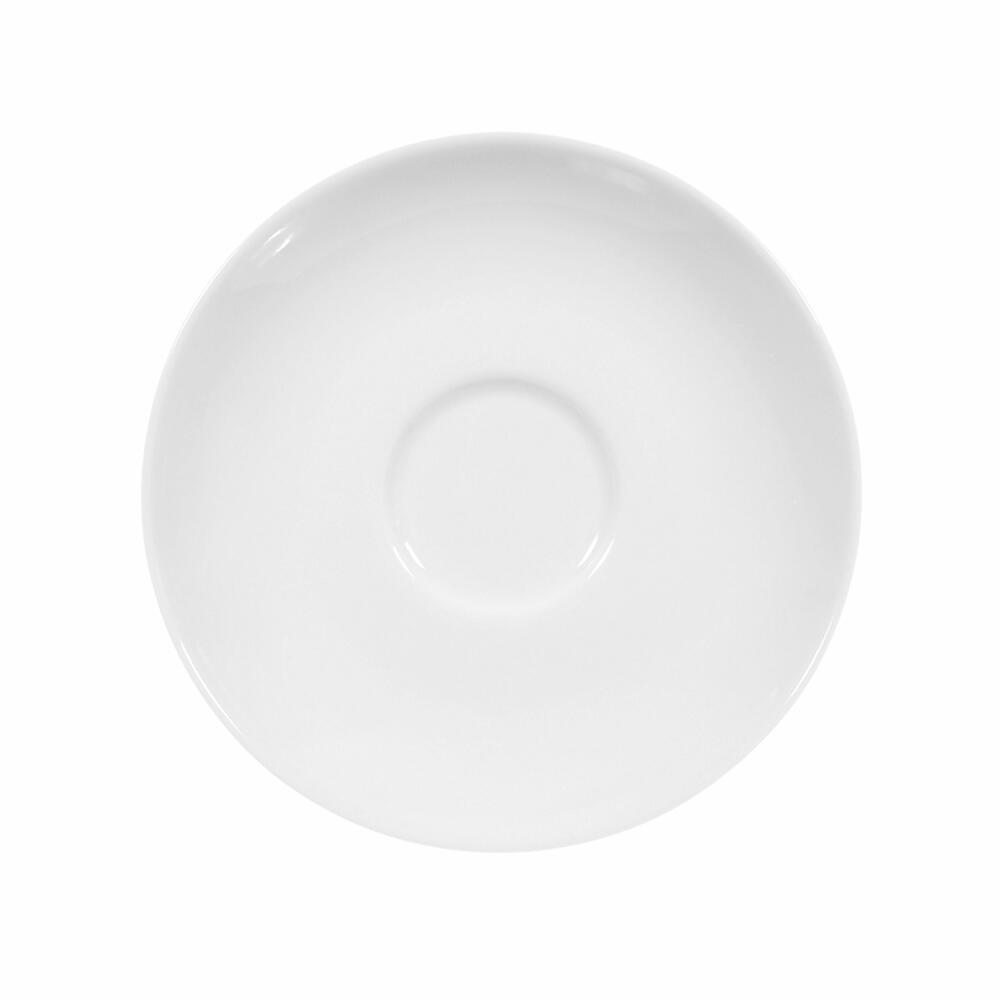 Seltmann Weiden Lido Untertasse, zur Moccatasse, Unterteller, Porzellan, Weiß, Ø 11.9 cm, 001.203120