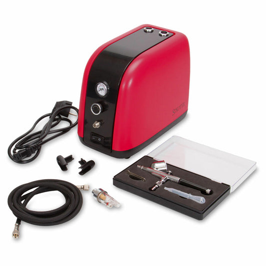 Städter Airbrush-Kompressor Set, 10-tlg., Backen, Torte Dekorieren, Kuchendekoration, 330115