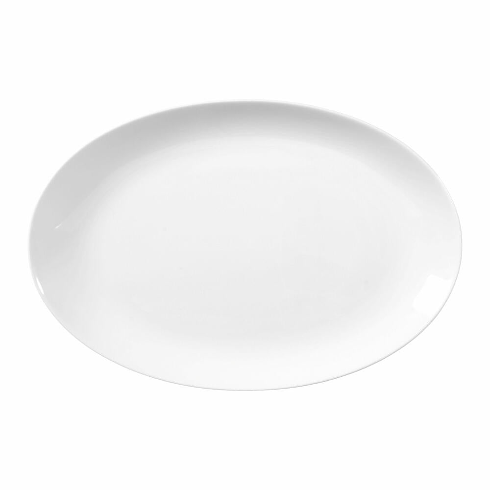 Seltmann Weiden Lido Platter Oval, Serving Platter, Serving Plate, Porcelain, White, 28.2 x 19 cm, 001.200454