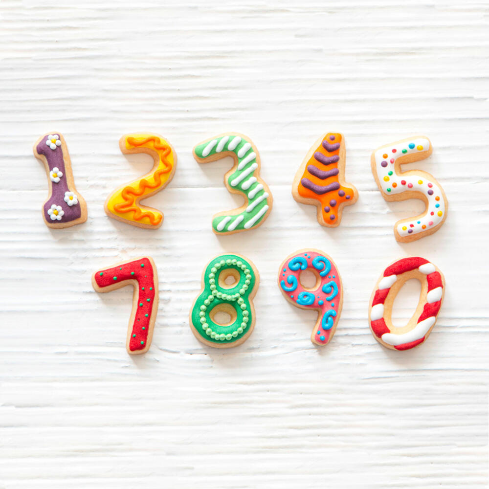 Städter Ausstecher Zahlen Set, 9-tlg., Ausstechform, Plätzchenform, Keks, Plätzchen, Kunststoff, 171909