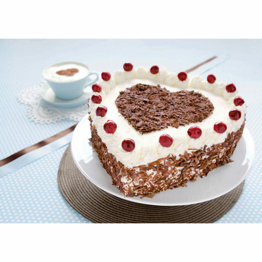 Städter baking rim heart, baking frame, cake ring, cake tin, baking frame, baking aid, 26 cm / H 7 cm, 490017