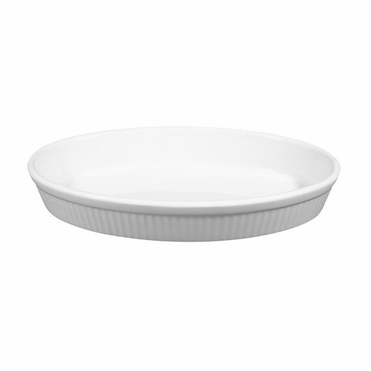 Seltmann Weiden Lukullus casserole dish oval, oven dish, baking dish, porcelain, white, 24 cm, 001.104601