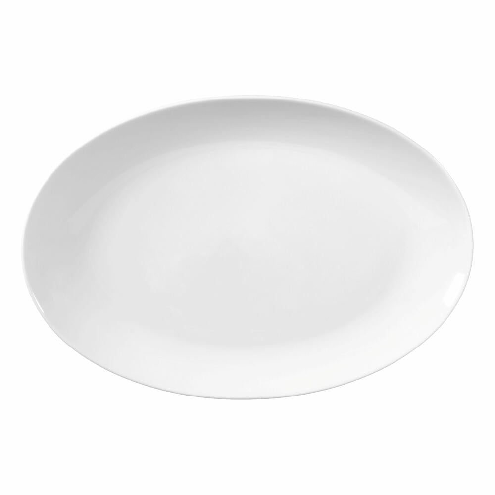 Seltmann Weiden Lido Platter Oval, Serving Platter, Serving Plate, Porcelain, White, 31.3 x 21.1 cm, 001.200530