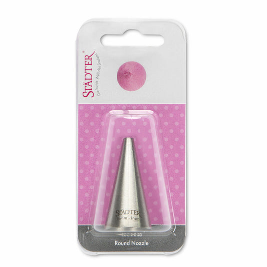 Städter Fine Line Large Perforated Nozzle, Piping Nozzle, Decorating Nozzle, Baking Accessory, Stainless Steel, 5 mm, 226050