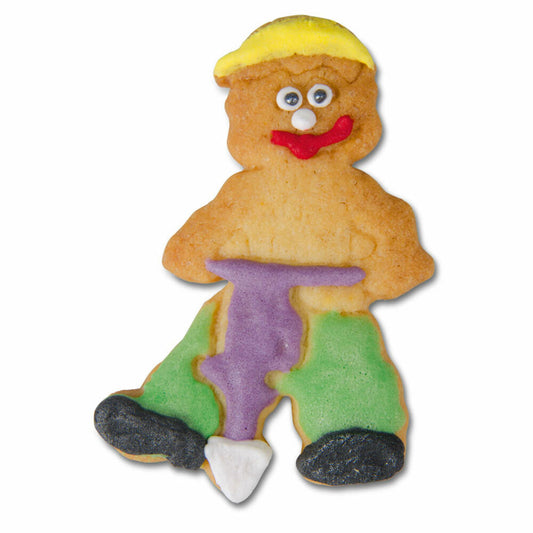 Städter embossed cookie cutter construction worker, cookie cutter, cookie mold, biscuit, cookies, stainless steel, 6.5 cm, 216044