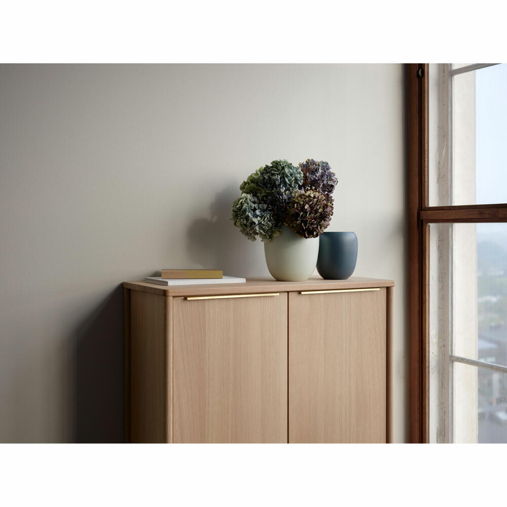 Stelton Vase Ora Large, decorative vase, flower vase, stainless steel powder-coated, Neo Mint, Midnight Blue, 20 cm, 109