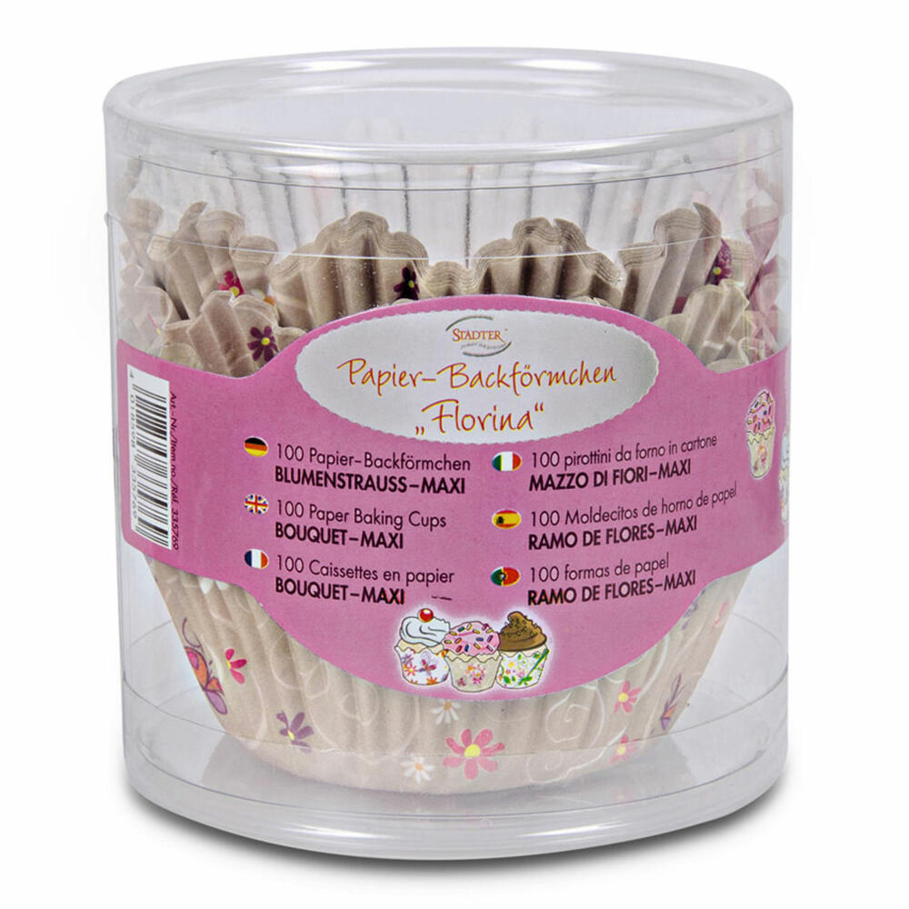 Städter Paper Baking Cups Bouquet Maxi, 50 pieces, paper cups, baking pan, muffin cups, paper, 335769