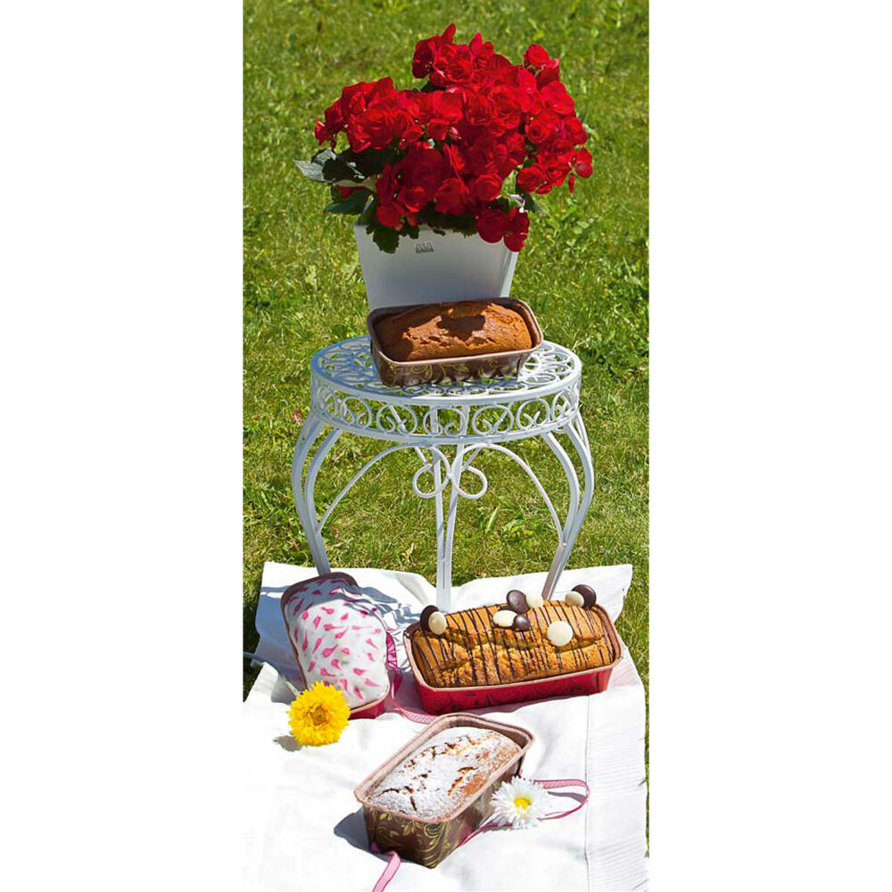 Städter Papier-Backform Kastenform Maxi, 6 Stück, Papierförmchen, Papierbackform, Kuchenform, Rot, 21.5 x 9 cm, 903739