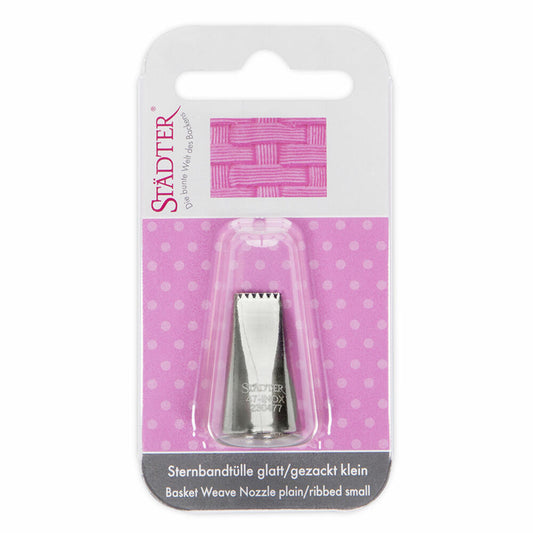 Städter Fine Line star ribbon nozzle basket weave nozzle #47 small, piping nozzle, decorating nozzle, baking accessories, stainless steel, 8 mm, 230477